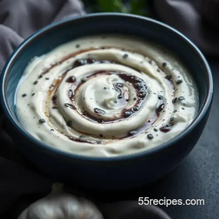 Vivid & Flavorful: Blue Jam Garlic Aioli presentation