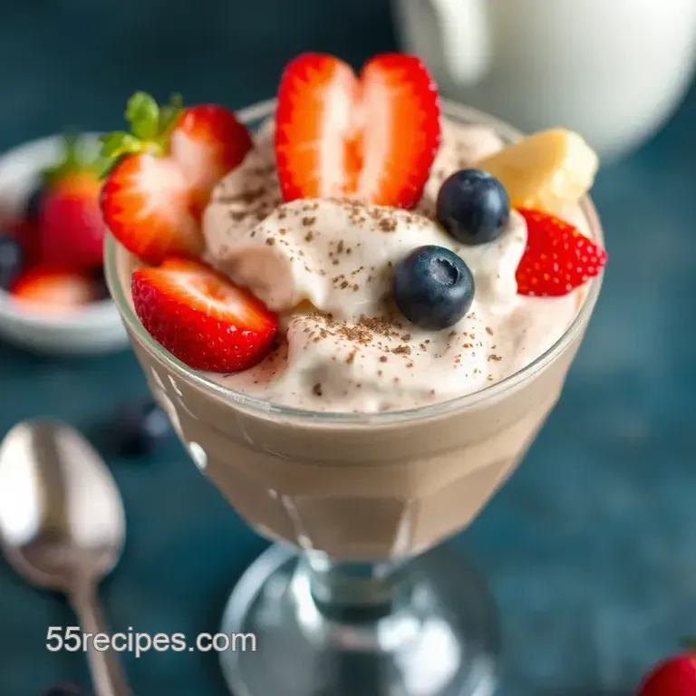 Creamy Cocoa Fruit Delight presentation