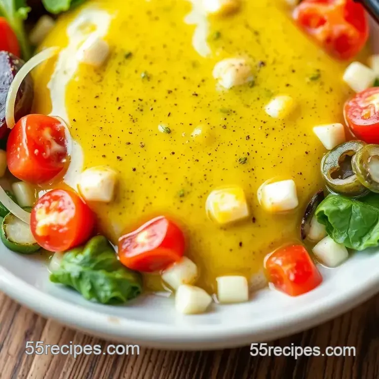 Whisked Olive Oil Salad Dressing Delight presentation