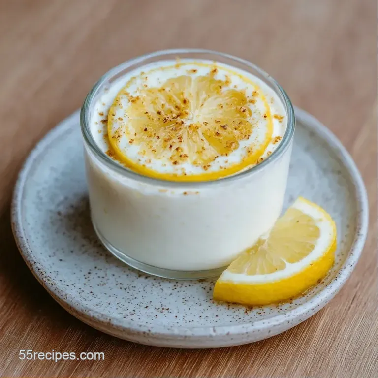 A delicate shot glass filled with shimmering light gold tea on a minimalist tray with a small honey stirrer.