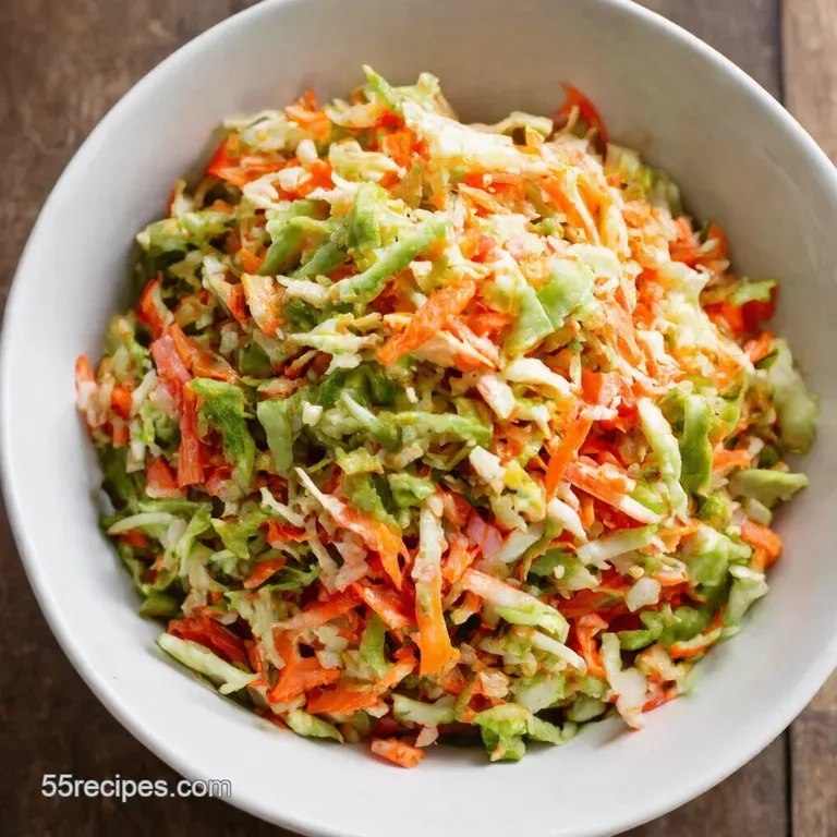 Zesty Asian Rainbow Slaw presentation