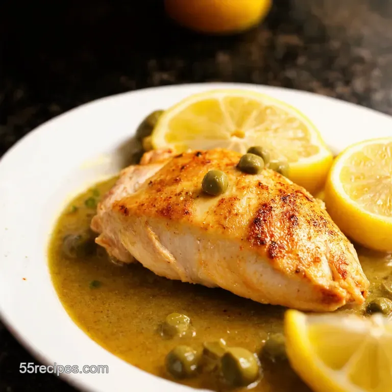 Zingy Lemon Caper Chicken presentation
